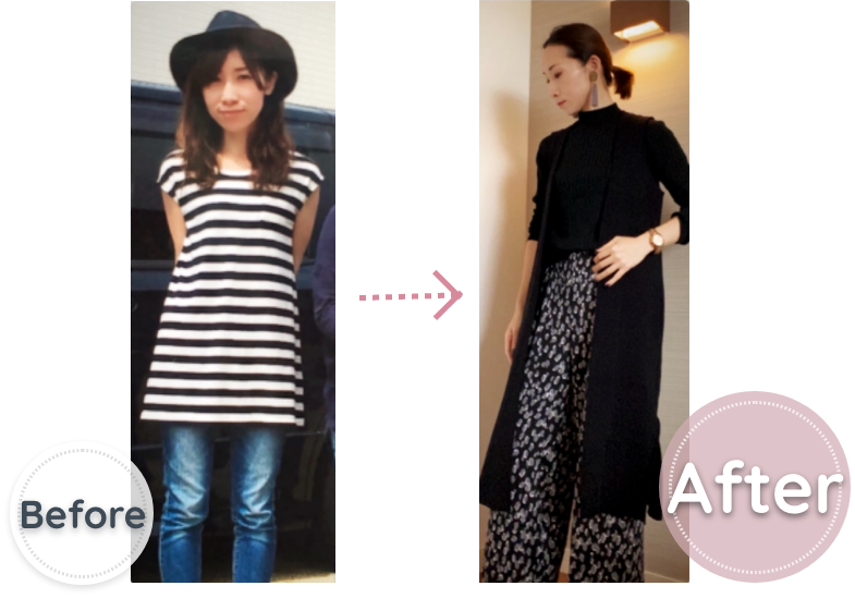 かきまゆさん　ビフォーアフター写真